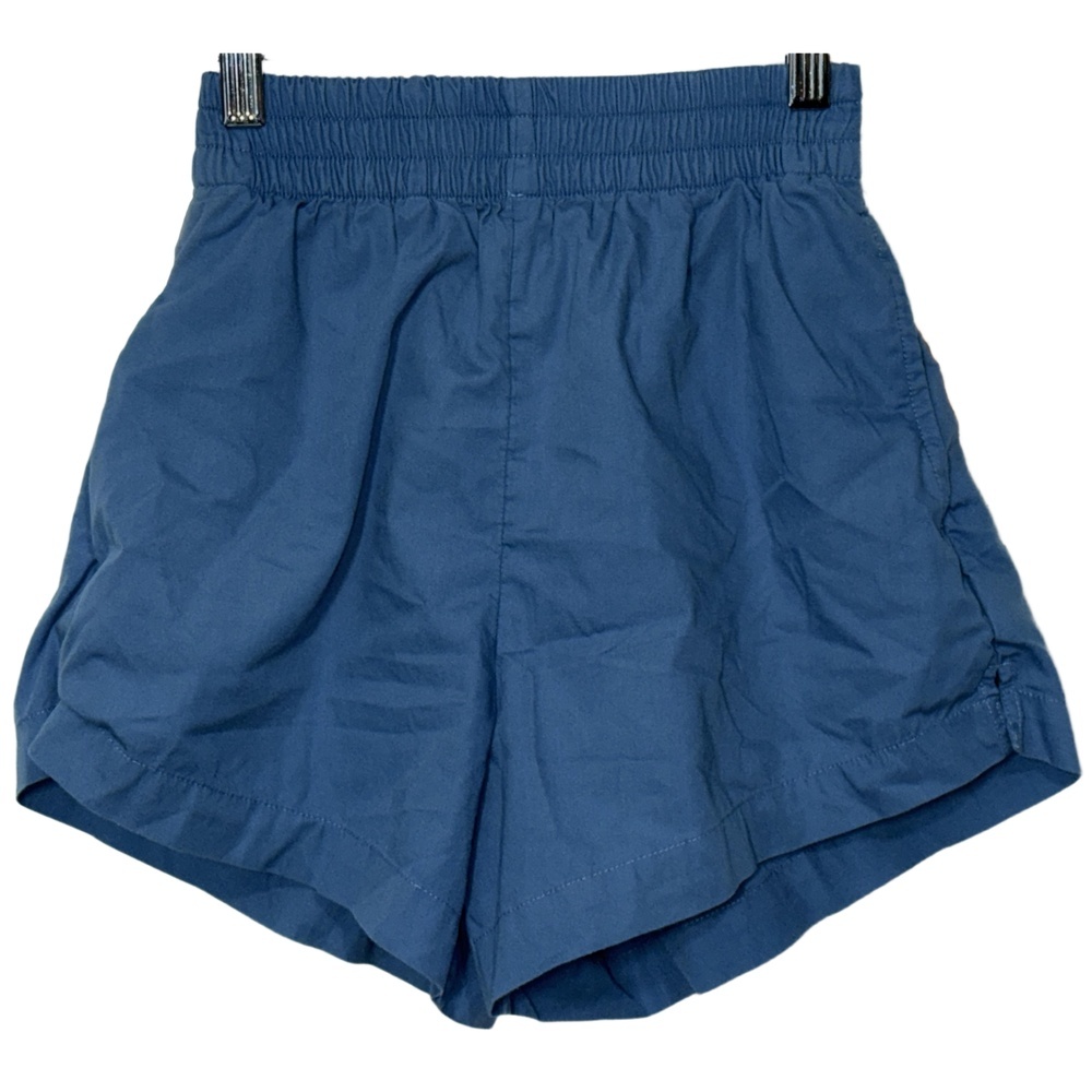 Abercrombie & Fitch Blue Cotton Elastic Waist Athletic Shorts Women Size XXS 2XS